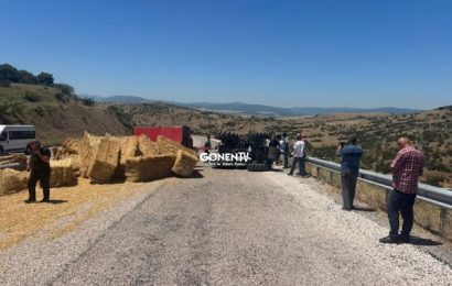 Gönen’de Traktör Kazası: 1 Yaralı, Yol Gönen İstikametine Kapalı