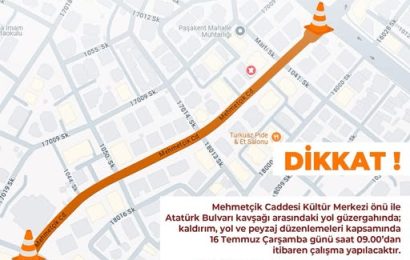 Bandırma’da Mehmetçik Caddesi’nde Kaldırım ve Peyzaj Çalışmaları Başlıyor