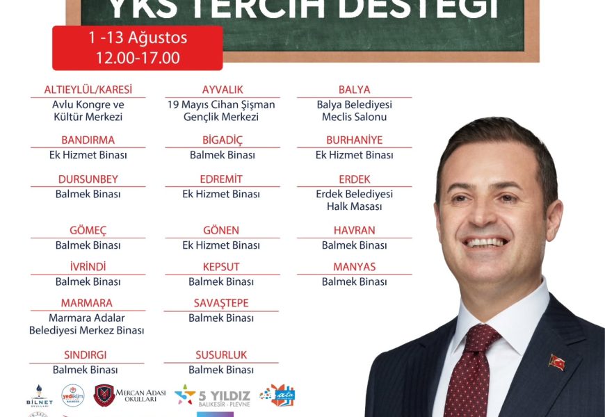 Balıkesir Büyükşehir Belediyesi YKS Tercih Döneminde Öğrencilere Destek Veriyor