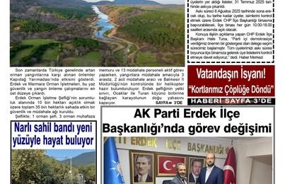 Erdek’te 1 Ağustos’ta Yaşanan Gelişmeler