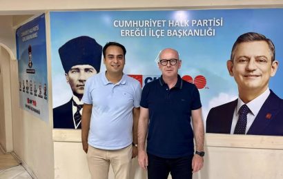 CHP Ereğli’de Önemli Ziyaret: Partili Sarı, İlçe Başkanı Türktaş ile Bir Araya Geldi