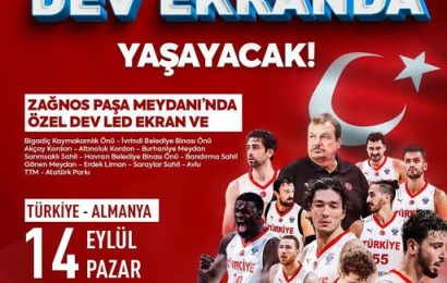 Balıkesir’de Milli Basketbol Takımı Maçı Dev Ekranlardan Canlı Yayınlanacak