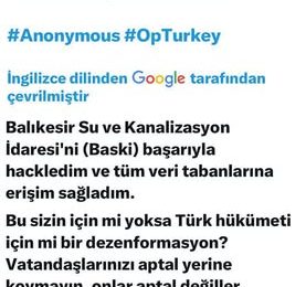 BASKİ Genel Müdürlüğü Veri Tabanına Sızma İddiası: Dezenformasyon Soruşturması Başlatıldı