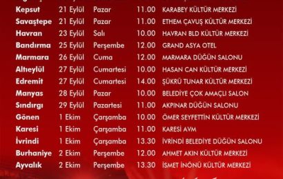CHP Balıkesir İl Başkanlığı Kongre Takvimi Güncellendi