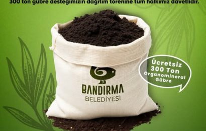 Bandırma Belediyesi Genç Zeytin Yetiştiricilerine Organomineral Gübre Desteği Sağlıyor