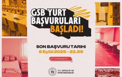 GSB Yurt Başvuruları Başladı: Başvuru Tarihleri ve Detaylar