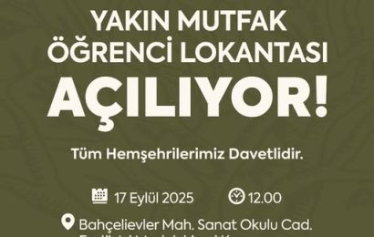 Balıkesir’de Öğrencilere Uygun Fiyatlı Yemek İmkanı: Yakın Mutfak Öğrenci Lokantası Açılıyor