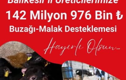 Çiftçilere Buzağı, Malak ve Süt Desteği Yatırıldı