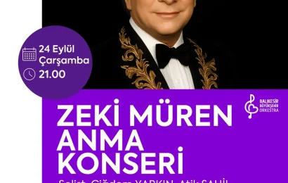 Balıkesir’de Zeki Müren Anma Konseri Düzenleniyor