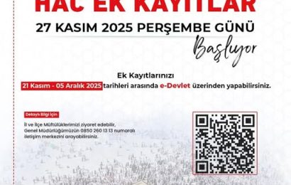 2026 Yılı Hac Ek Kayıtları Yarın Başlıyor