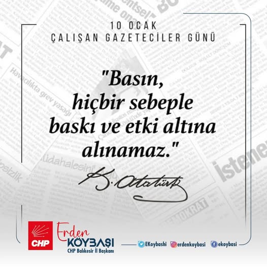 CHP’den 10 Ocak Çalışan Gazeteciler Günü Mesajı: Demokratik Türkiye Vurgusu