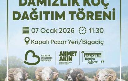 Balıkesir Büyükşehir Belediyesi Bigadiç’te Damızlık Koç Dağıtım Töreni Düzenliyor