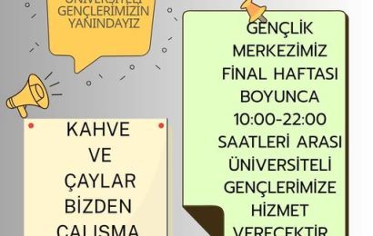 Bandırma’da Üniversitelilere Sınav Dönemi Destek Hizmeti